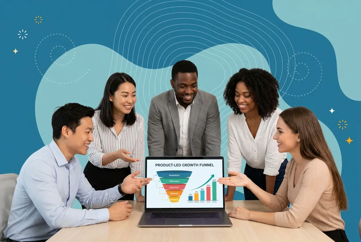 Fractional CMO leading a SaaS product-led growth funnel review