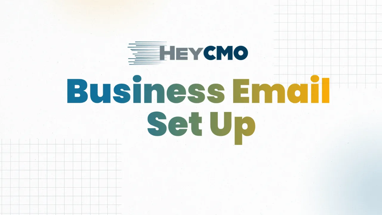 HeyCMO business email setup tool marketplace card for fractional executives and solopreneurs