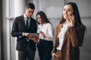 Bussiness People Working In Team In An Office