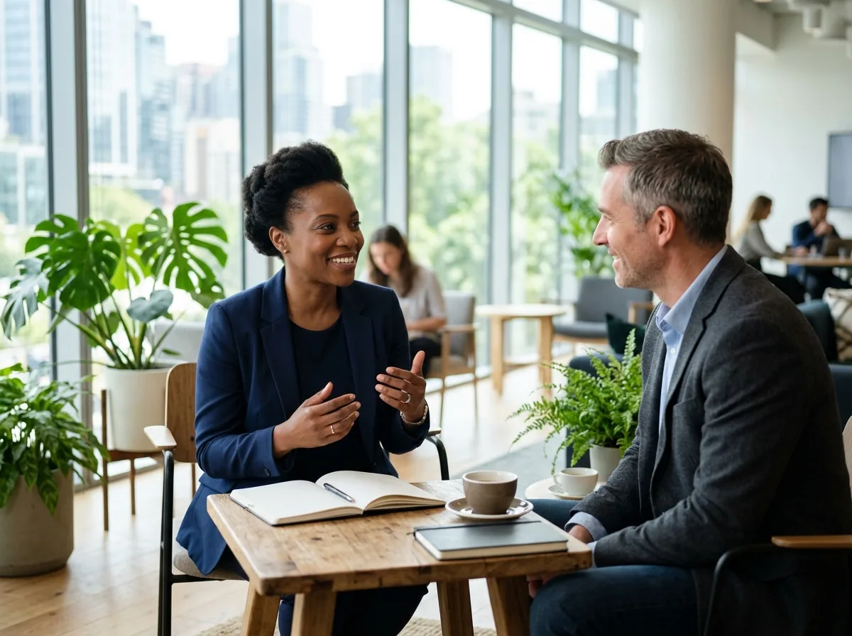 Fractional CHRO in a one-to-one meeting with a team member