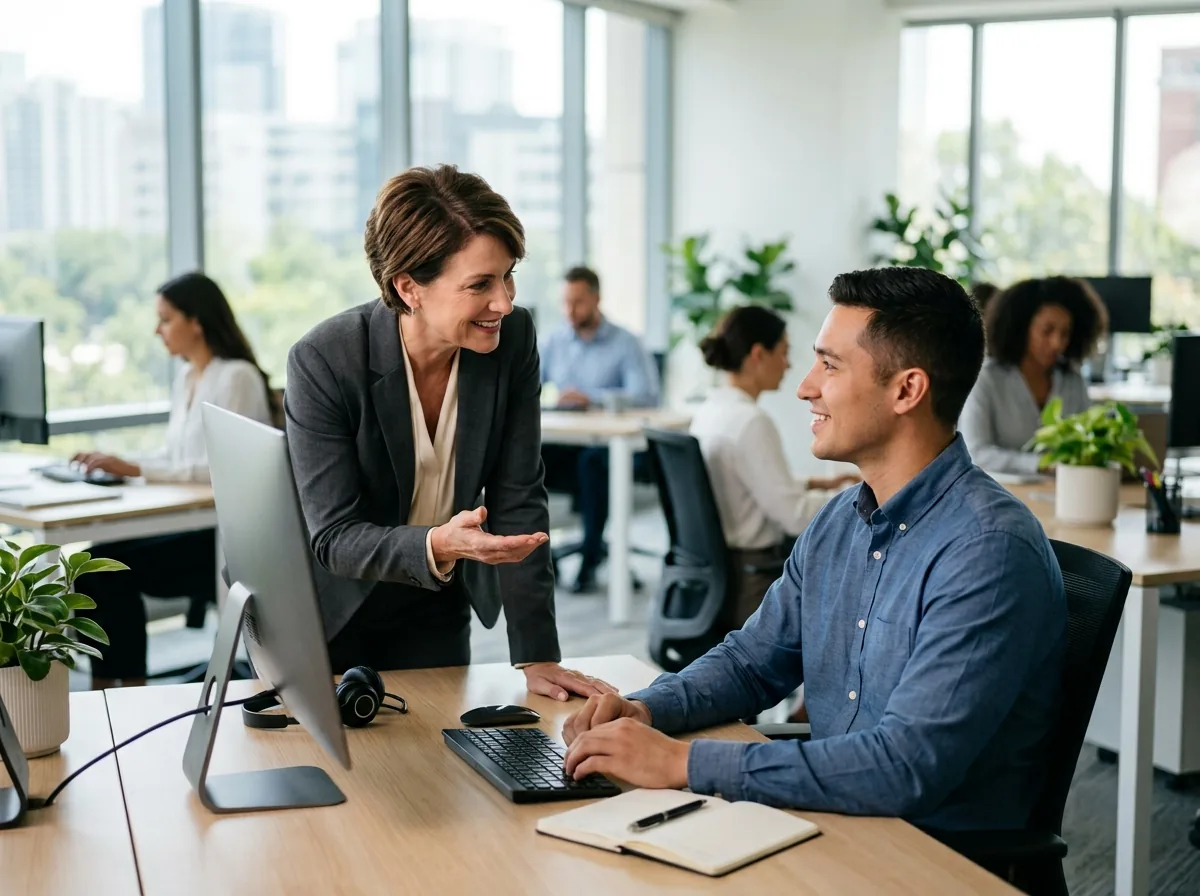 Fractional CRO coaching a sales representative