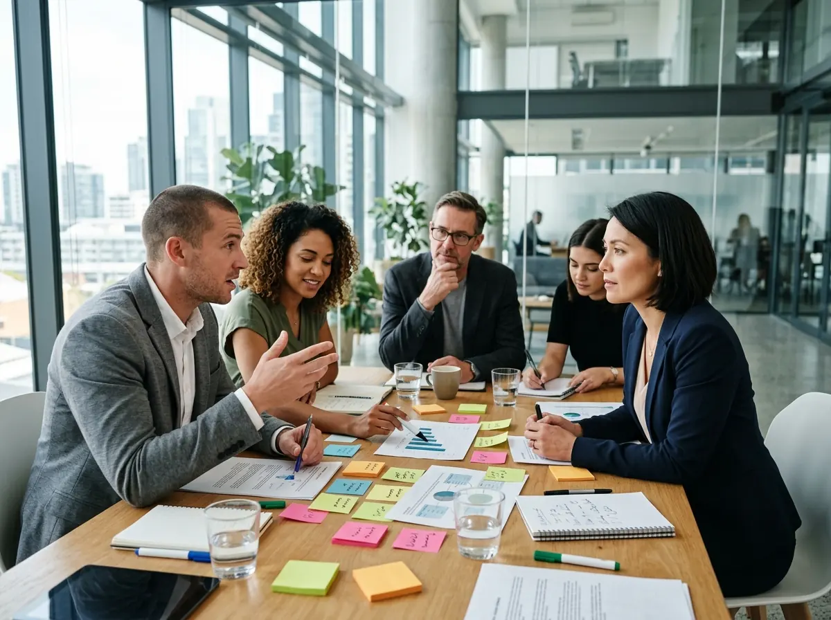 Leadership team in a planning session led by a Fractional Chief Strategy Officer