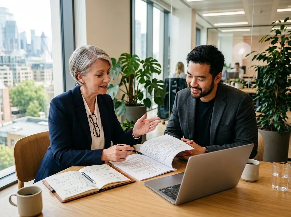 Fractional General Counsel reviewing a contract with a founder