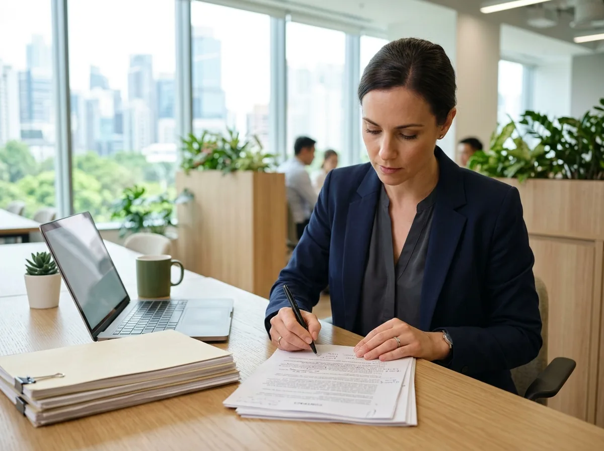 Fractional General Counsel marking up a contract