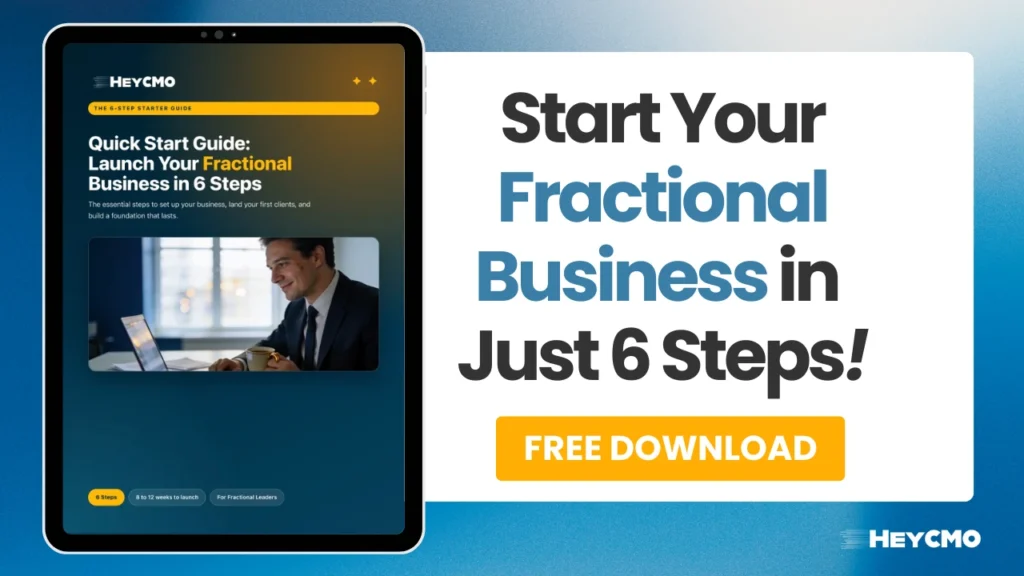 Quick Start Guide cover: launch your Fractional business in 6 steps