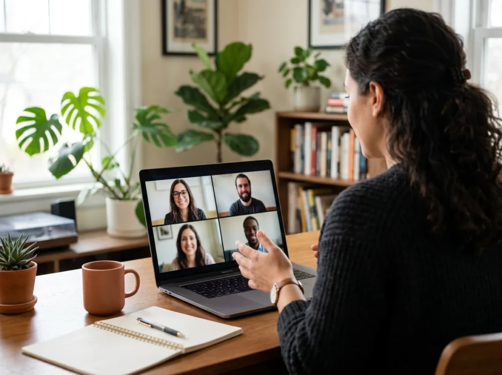 Fractional leader delegating project work to a remote contractor team