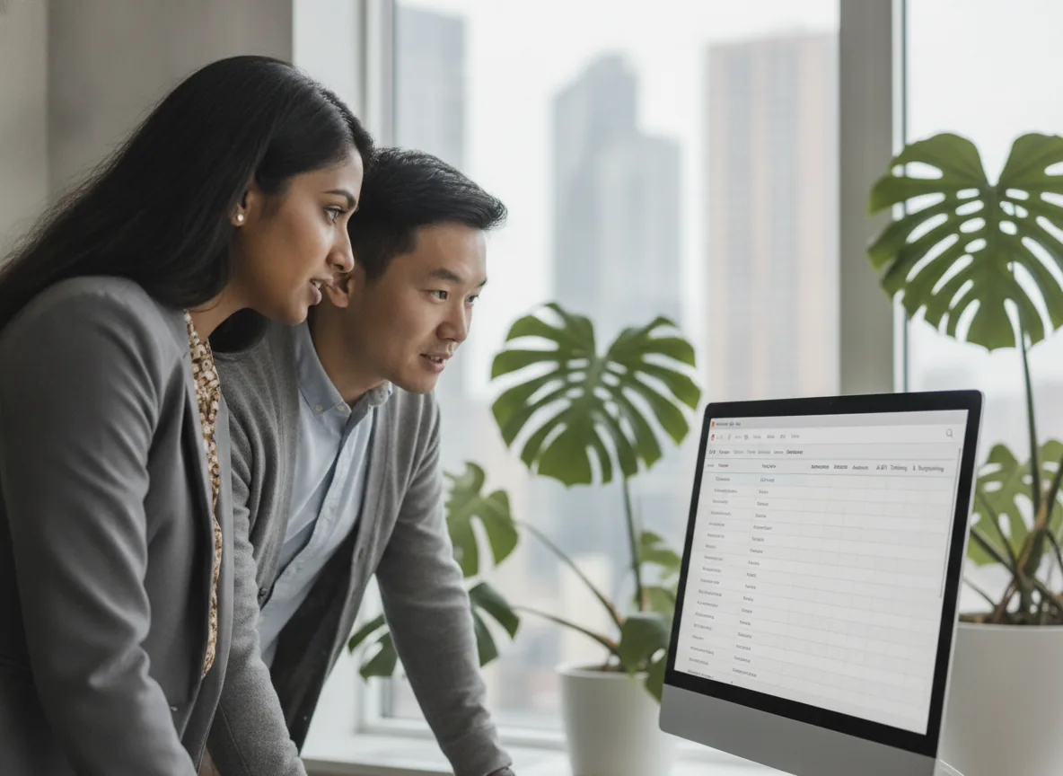 Sales professional reviewing cold email campaign results - Cold Email Outreach Tool